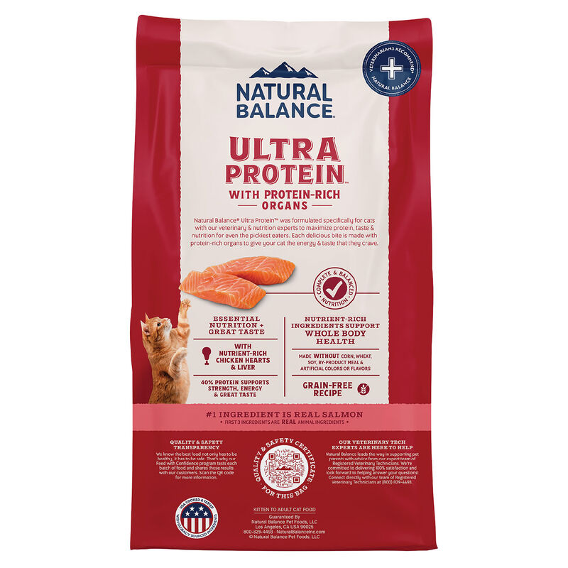 Natural Balance, Ultra Protein - Salmon & Chicken Meal Recipe - Dry Cat Food image number null