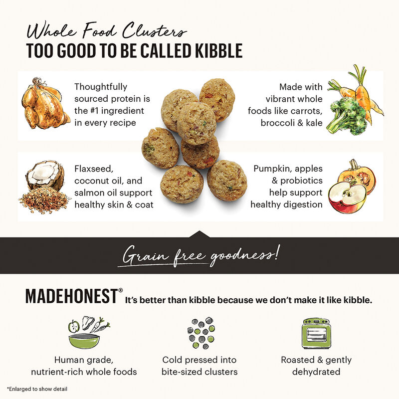 The Honest Kitchen, Grain Free Whole Food Clusters - Turkey - Dry Dog Food image number null