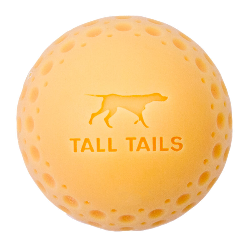 Tall Tails, Natural Rubber 2" GOAT Ball - Yellow - Toss Dog Toy image number null