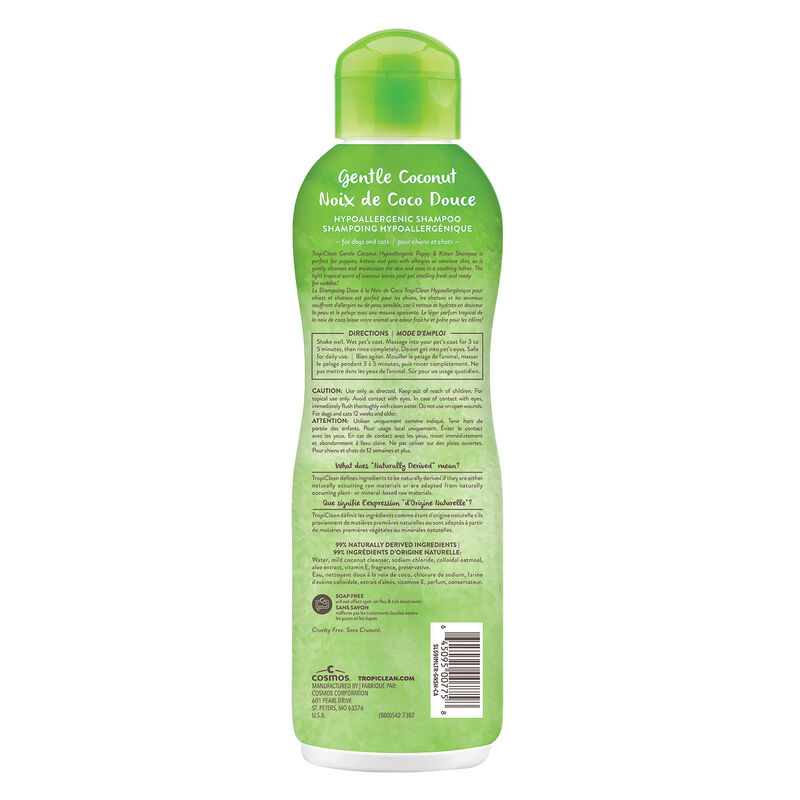 Tropiclean, Gentle Coconut - Puppy & Kitten Shampoo image number null