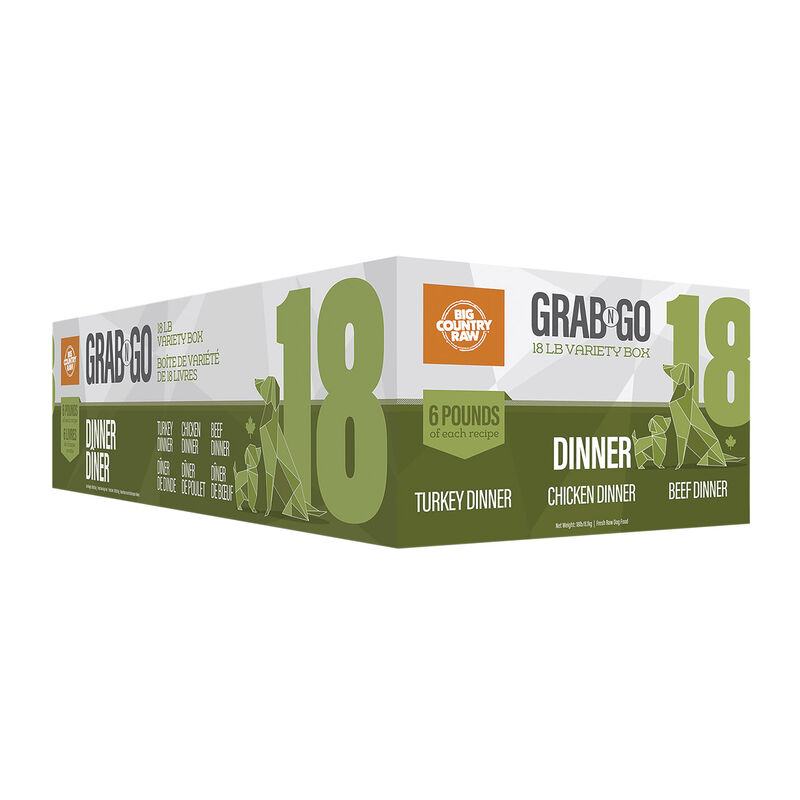 Big Country Raw, Grab N Go Dinner Deal - 18 lb - Frozen Dog Food image number null