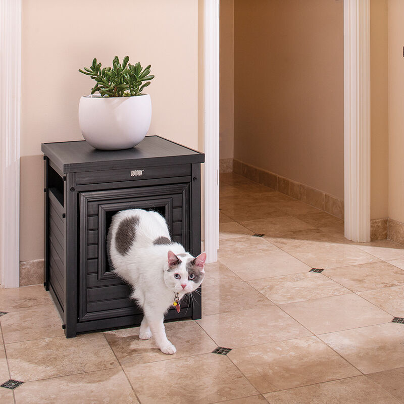 New Age Pet, LitterLoo Litter Box Cover - End Table - Espresso image number null
