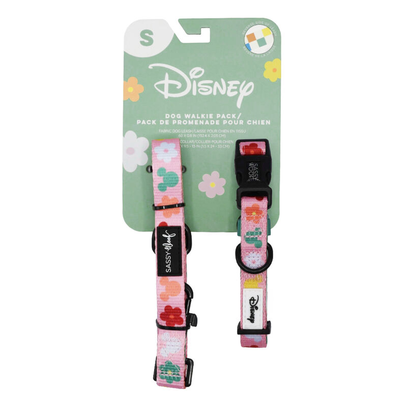 Sassy Woof, Minnie Mickey Collar and Leash Set for Dogs - Small image number null