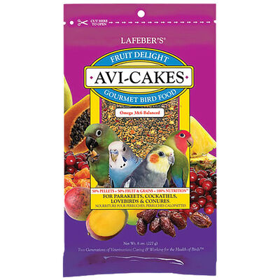 Lafeber, Avi-Cakes, Fruit Delight for Parakeets, Cockatiels, Lovebirds & Conures - 8 oz