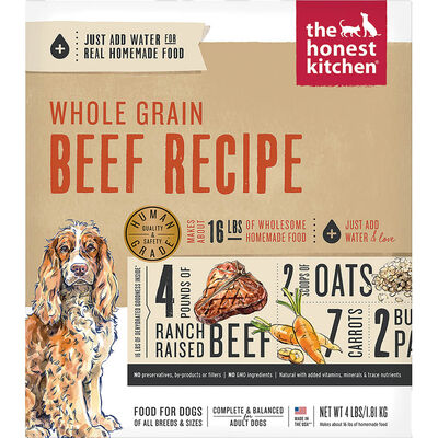 The Honest Kitchen, Whole Grain Beef Recipe - Freeze Dried Dog Food