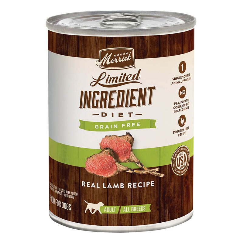 Merrick, Limited Ingredient Diet Real Lamb Recipe - 12.7 oz - Wet Dog Food image number null