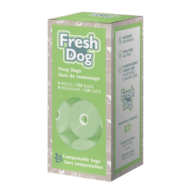 Fresh Dog, Poop Bags - Unscented - Compostable image number null