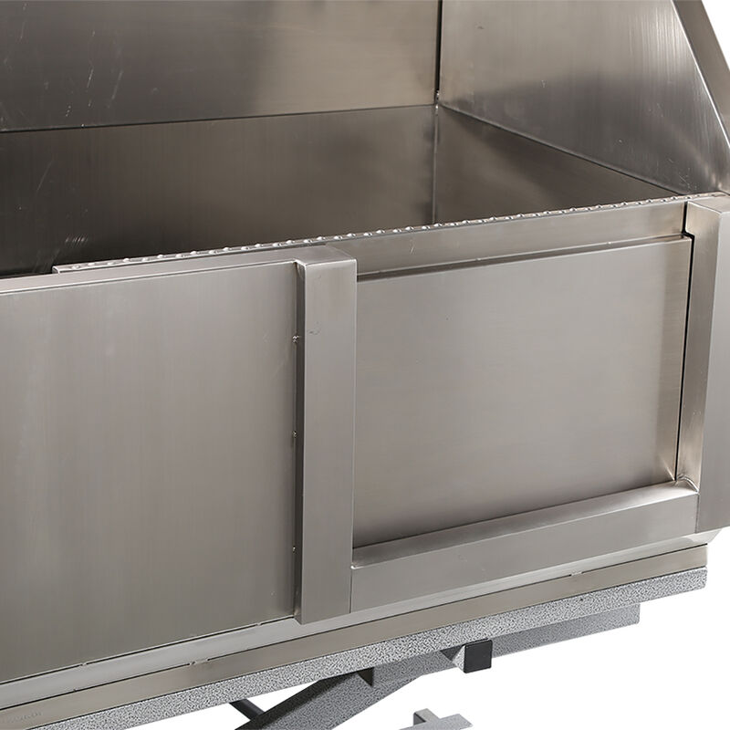 Q, Stainless Steel Tub w/ Electric Lifting Base & Sliding Door image number null