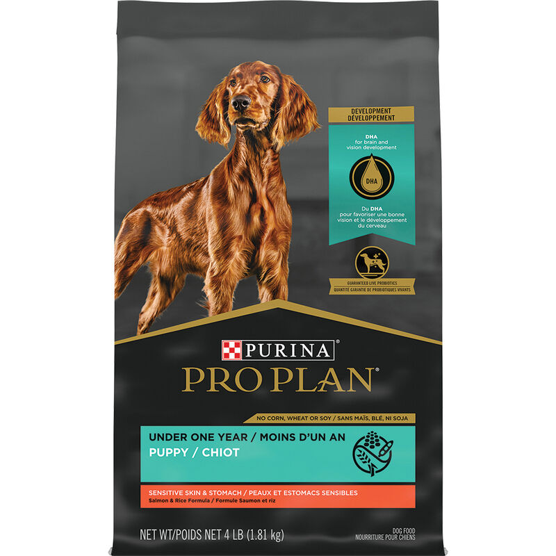 Purina Pro Plan Sensitive Skin & Stomach Puppy  with Probiotics, Salmon & Rice, Dry Dog Food Formula image number null