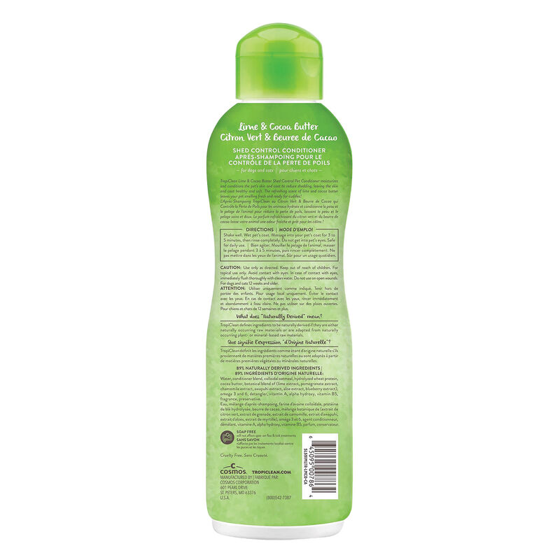 Tropiclean, Lime & Cocoa Butter Conditioner - 20 oz image number null