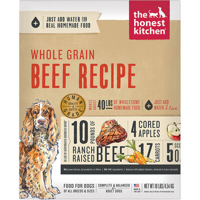 The Honest Kitchen, Whole Grain Beef Recipe - Freeze Dried Dog Food