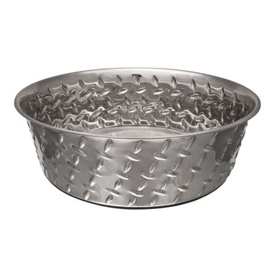 Ruff-N-Tuff, Diamond Plate Bowl With Non-Skid Bottom