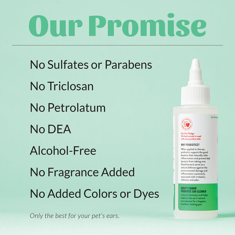 Skouts Honor, Probiotic Ear Cleaner for Cats - 4 oz image number null