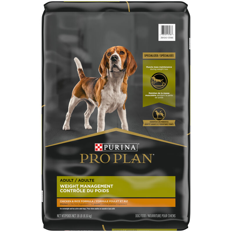 Purina Pro Plan Weight Management Adult, Chicken & Rice Dry Dog Food 8.16kg image number null