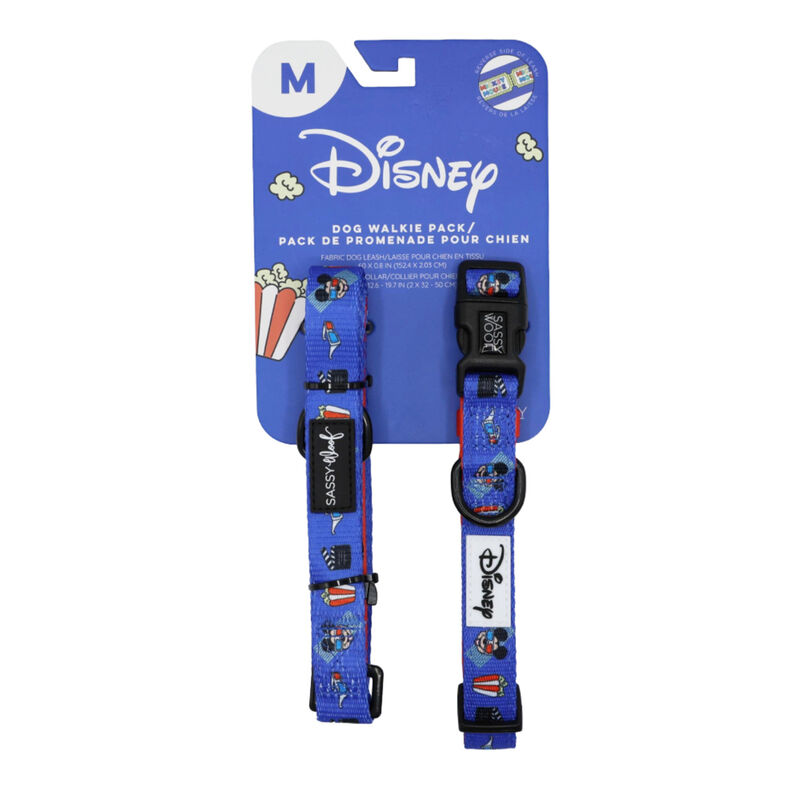 Sassy Woof, Mickey Cinema Collar and Leash Set for Dogs - Small image number null