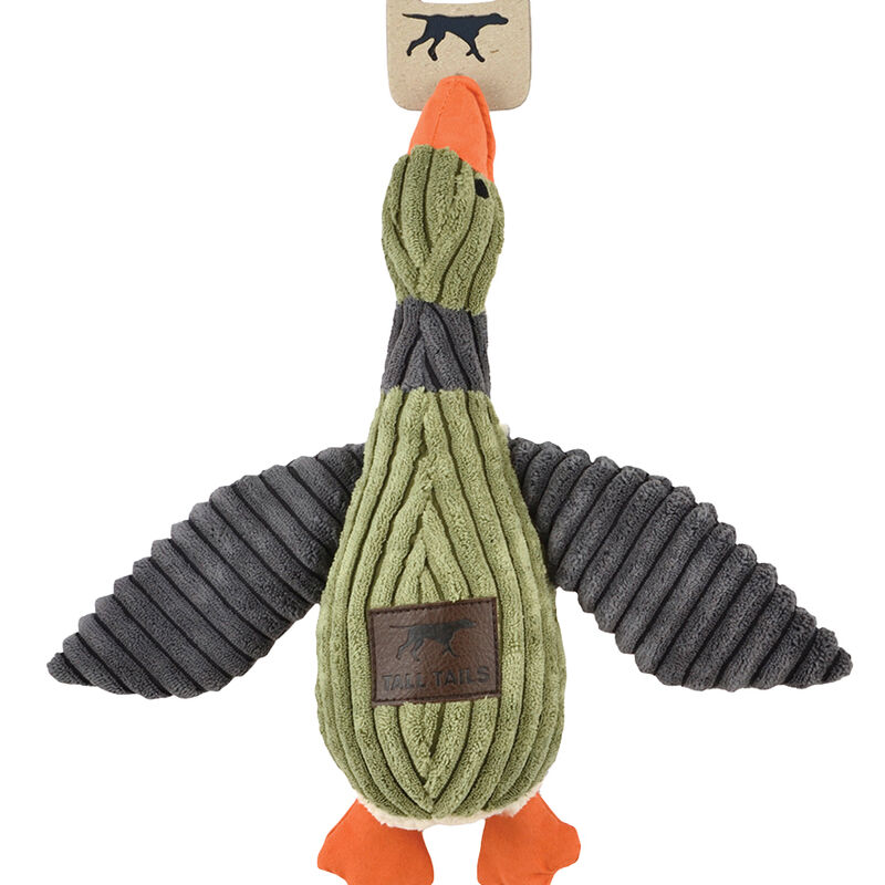 Tall Tails, Duck - Green - 12" - Plush Dog Toy image number null