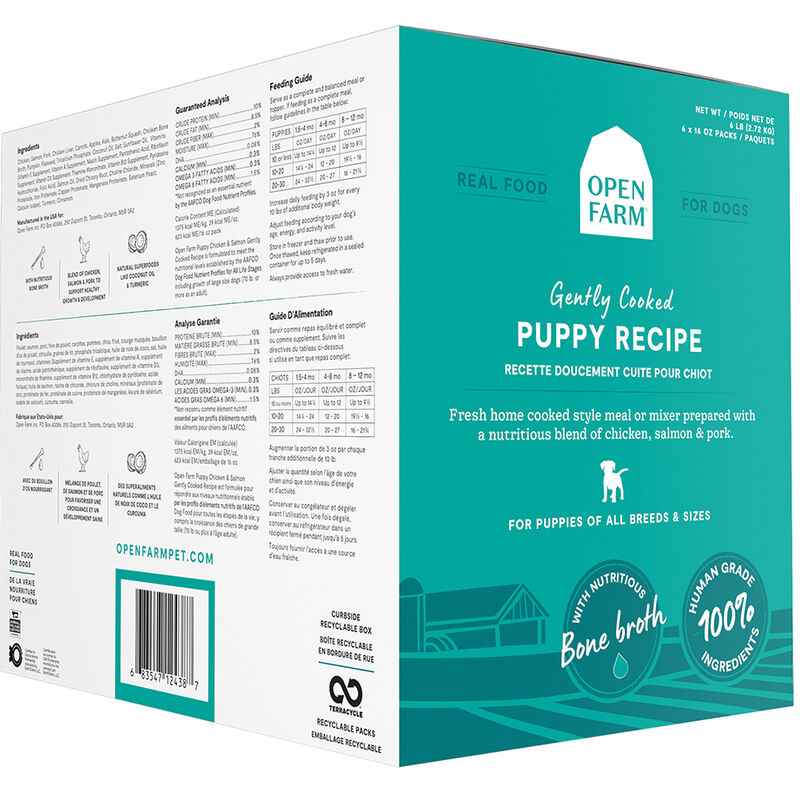 Open Farm, Gently Cooked, Puppy Recipe - Gently Cooked Dog Food image number null