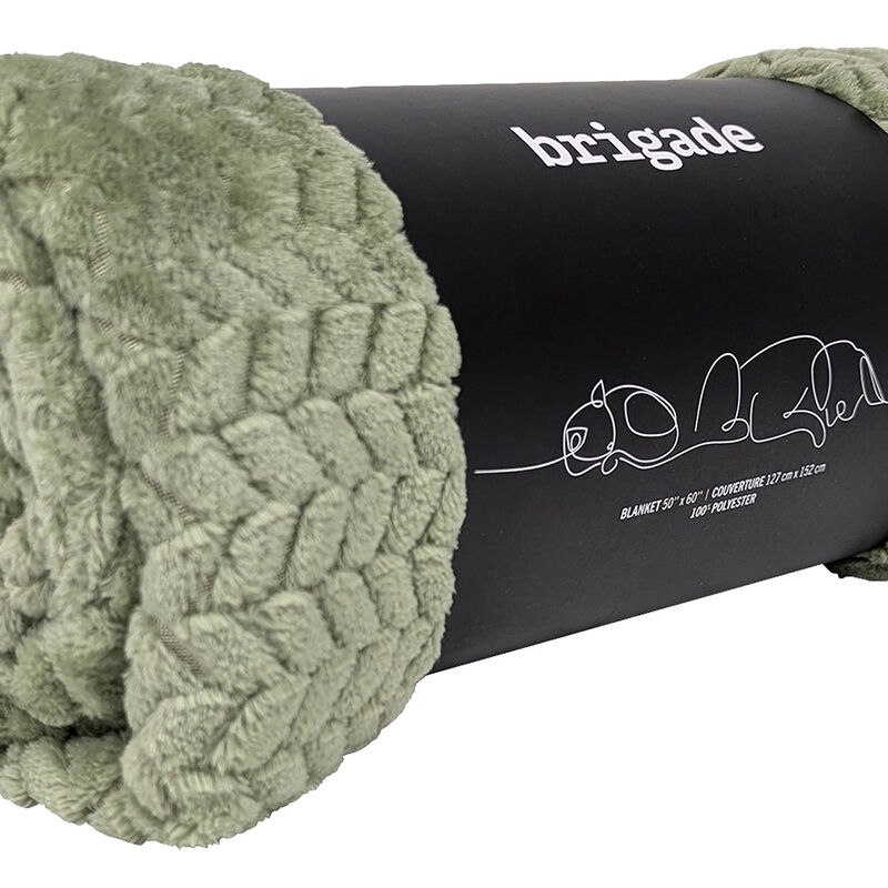 Brigade, Textured Polar Fleece Blanket - Tea image number null