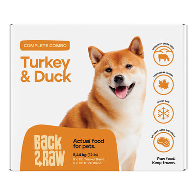 Back2Raw, Complete, Patty - Turkey Blend & Duck Blend - 5.44 kg(12x0.45kg)