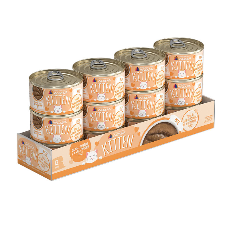 Weruva, Can, Kitten, Tuna & Salmon in Hydrating Puree - 85 g - Pate  - Wet Cat Food image number null