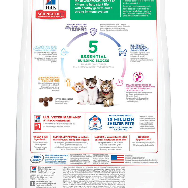 Science Diet, Kitten - Ocean Fish & Brown Rice - Dry Cat Food image number null
