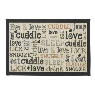 PetRageous, Cuddle Placemat Natural - Black