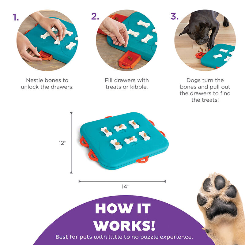 Outward Hound, Nina Ottosson, Dog Casino Treat Puzzle - Turquiose image number null