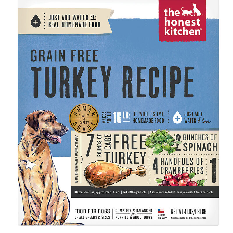 The Honest Kitchen, Grain Free Turkey Recipe - Freeze Dried Dog Food image number null