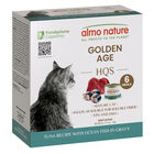 Almo Nature, HQS Cat Supportive - Golden Age Tuna Recipe With Ocean Fish In Gravy - Wet Cat Food image number null