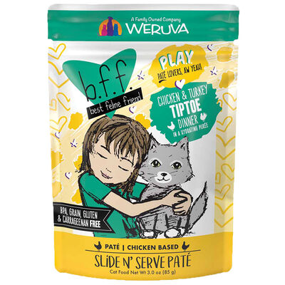Weruva, Pouch, Feline Adult - Chicken & Turkey Tiptoe - 85 g - Pate - Wet Cat Food
