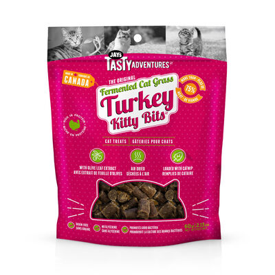 JAY'S TASTY ADVENTURES, Fermented Cat Grass Treats - Turkey - 60 g