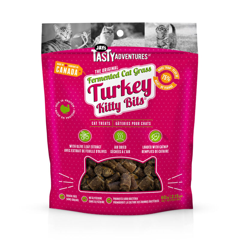 JAY'S TASTY ADVENTURES, Fermented Cat Grass Treats - Turkey - 60 g image number null