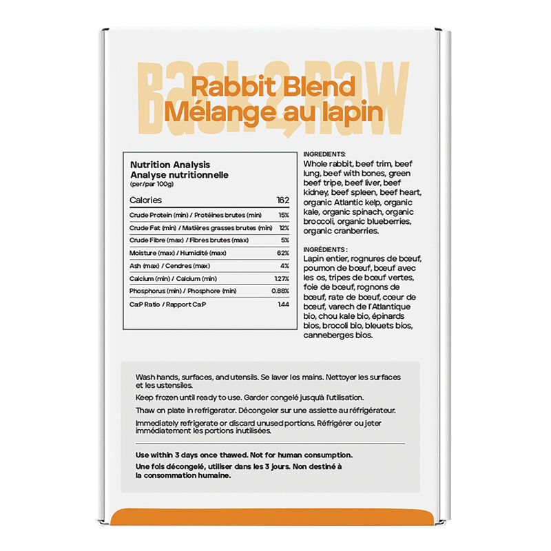 Back2Raw, Complete - Rabbit Blend - 1.81 kg - 4 x 1 lb image number null