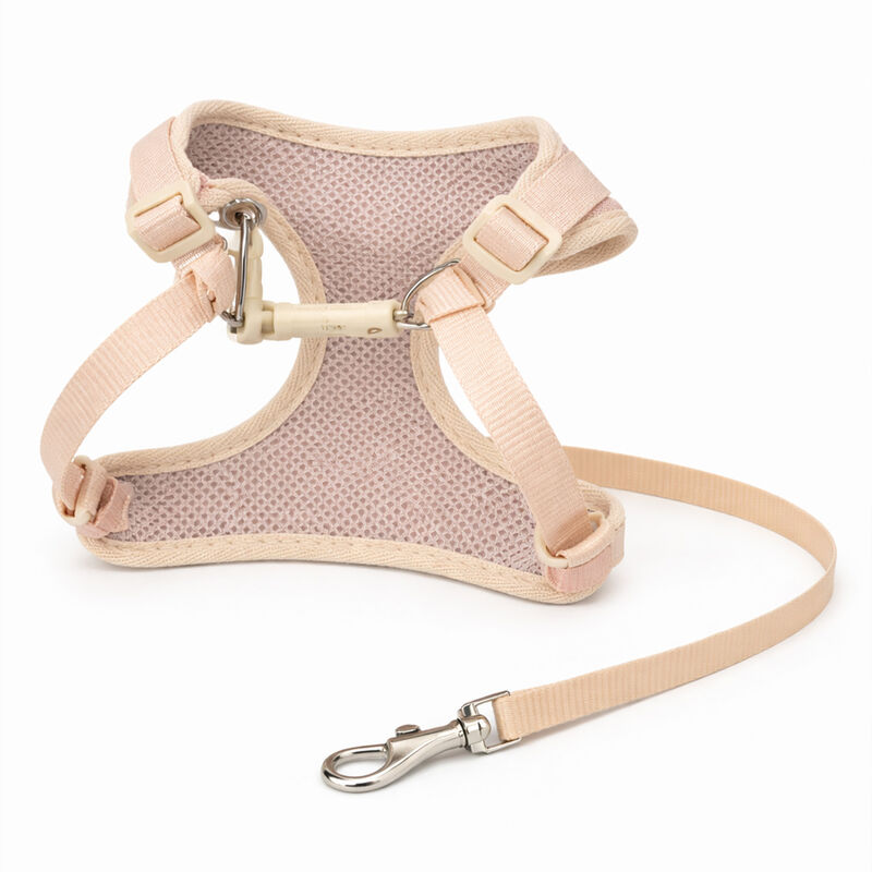 Meow & Woof, Harness & Leash Set - Pink Dot image number null