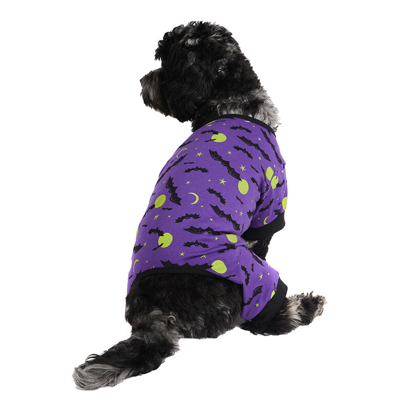 Hotel Doggy, Bats at Moonlight Pajamas -Ultraviolet - Dog Pyjamas image number null