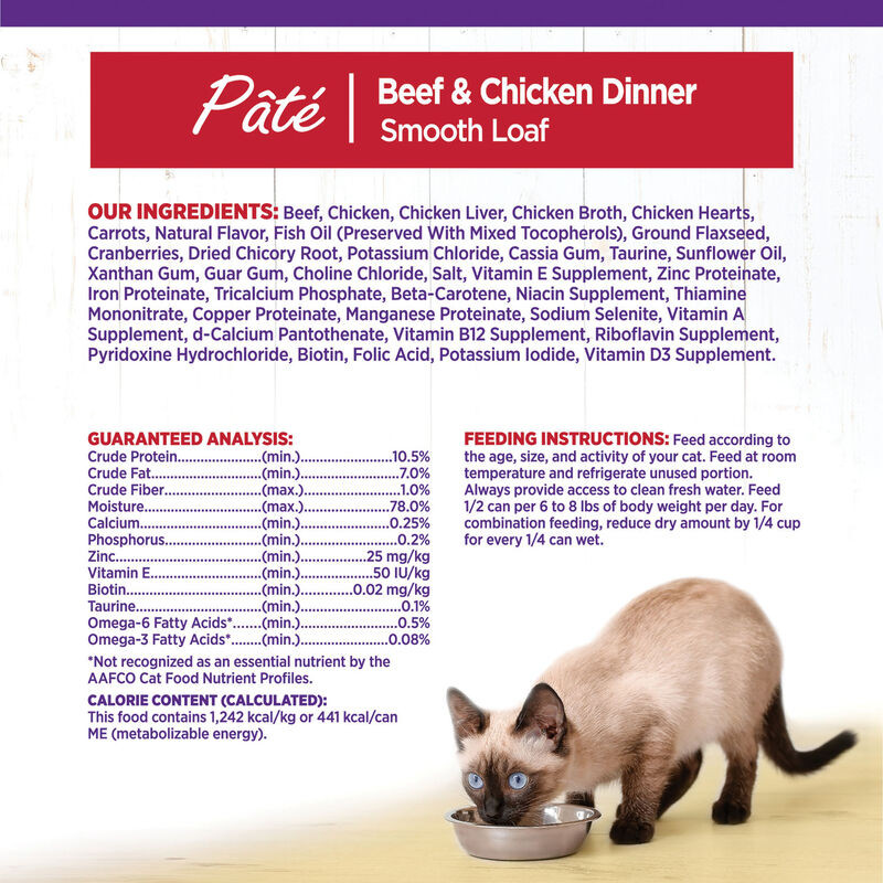 Wellness, Canned Cat Food, Complete Health, Beef & Chicken - Wet Cat Food image number null