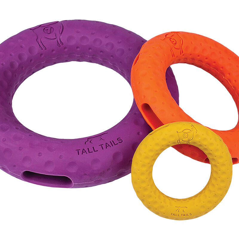Tall Tails, GOAT Rubber Ring - 7" - Toss Dog Toy image number null