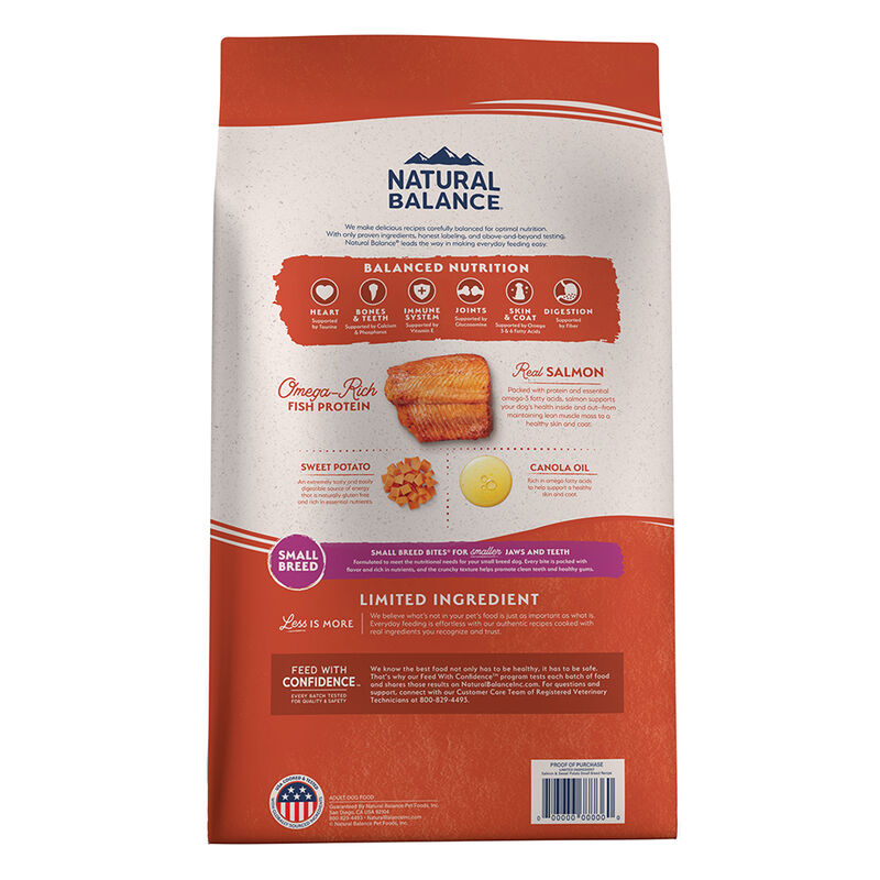 Natural Balance, Adult Small Breed LID - Salmon & Sweet Potato - Dry Dog Food image number null