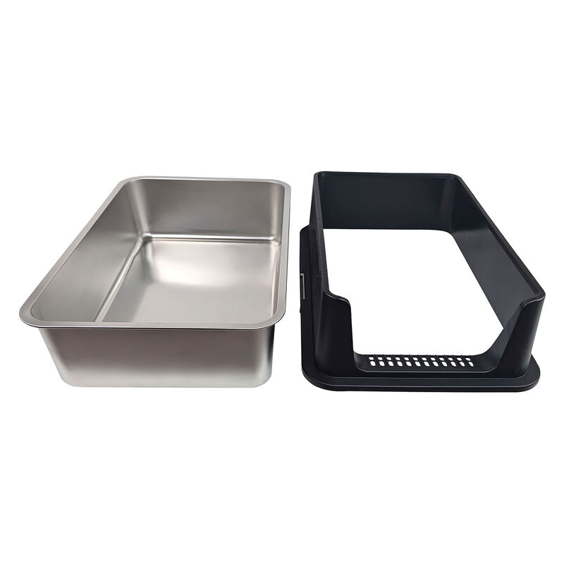 BeOneBreed Stainless Steel Litter Box - Large with High Sides image number null