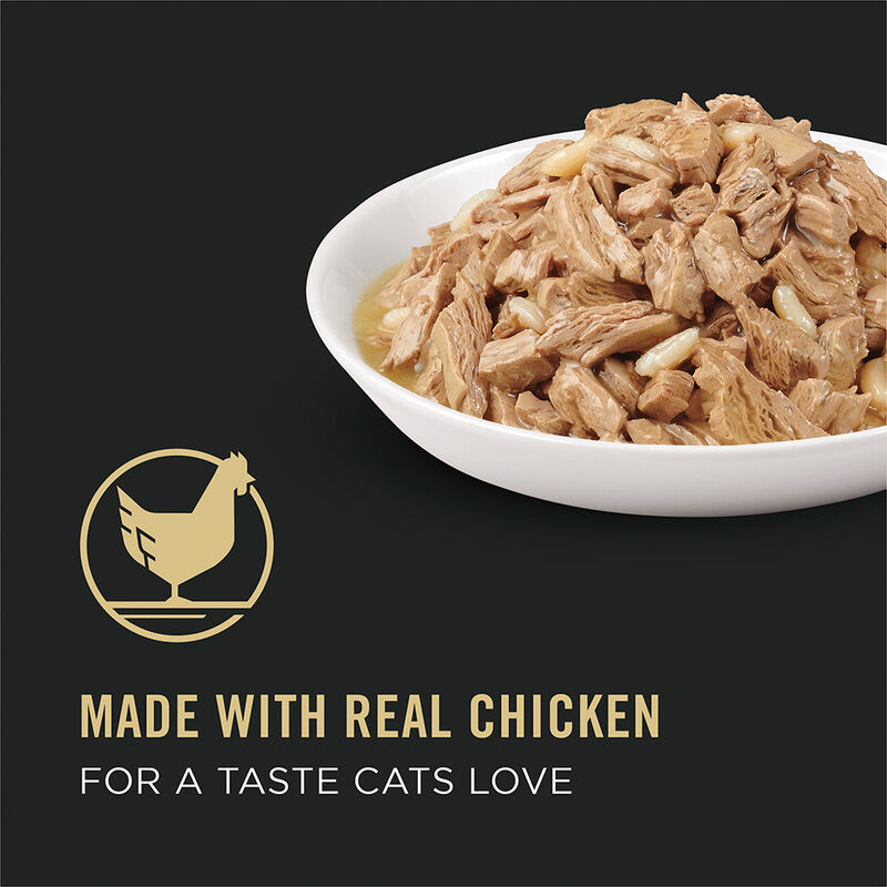 Purina Pro Plan Complete Essentials Chicken & Rice EntrÃ©e in Gravy Adult Wet Cat Food 85g image number null