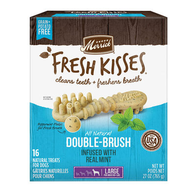 Merrick, Fresh Kisses Brush - Mint - Dog Treat