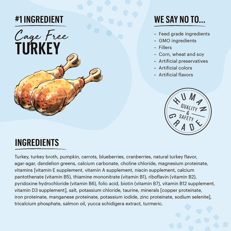 The Honest Kitchen, Feline Adult - Grain Free Minced Turkey in Bone Broth Gravy - 79.4 g - Wet Cat F image number null