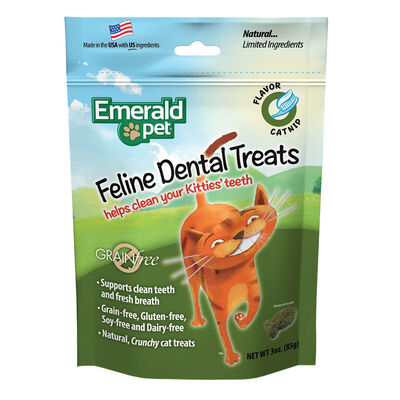 Emerald Pet, Feline Dental Treat - Catnip - 85 g