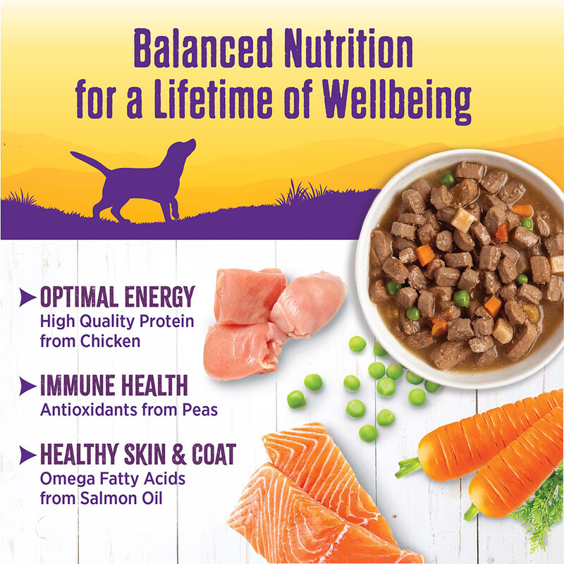 Wellness, Canned Dog Food, Chunks & Gravy, Chicken Stew with Carrots & Potatoes - 12.5 oz - Wet Dog image number null