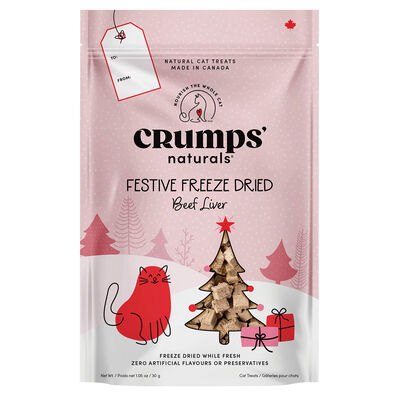 Crumps' Naturals, Festive Freeze Dried Beef Liver - Cat Treat