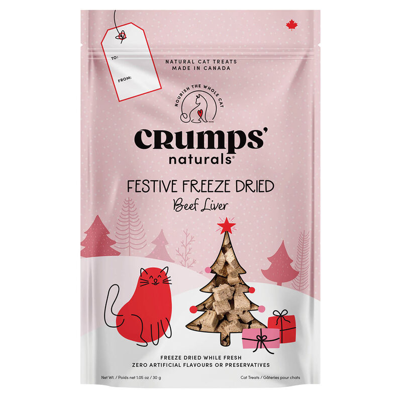 Crumps' Naturals, Festive Freeze Dried Beef Liver - Cat Treat image number null
