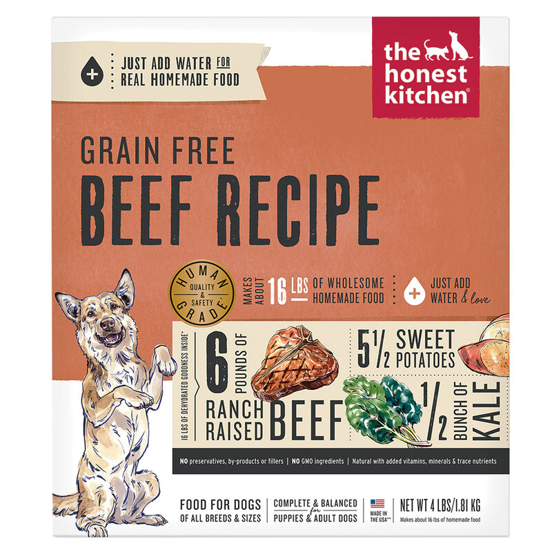The Honest Kitchen, Grain Free Beef Recipe - Freeze Dried Dog Food image number null