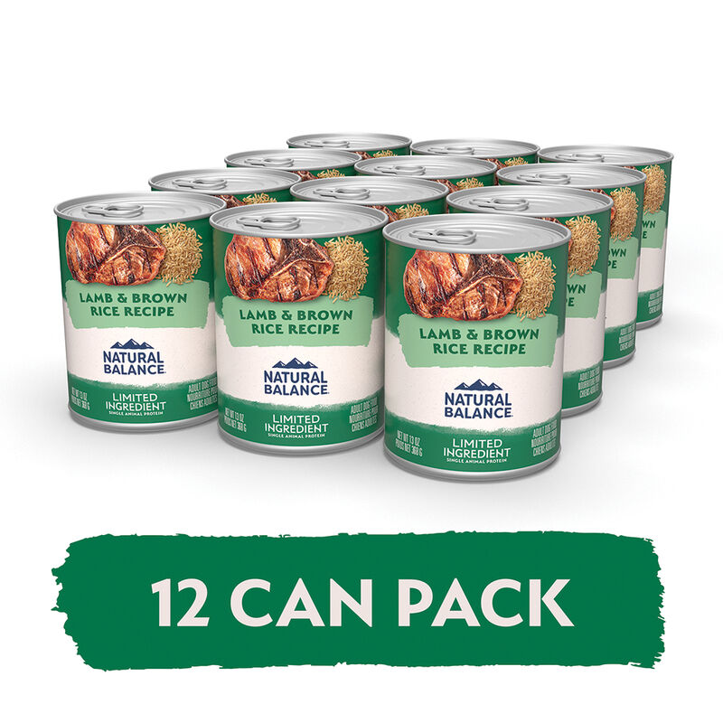 Natural Balance, Limited Ingredient Canned Dog Formula, Lamb & Brown Rice - 369 g - Wet Dog Food image number null