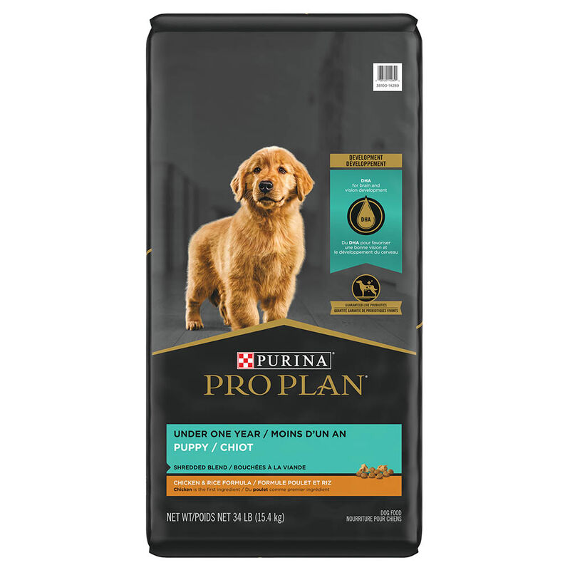Purina Pro Plan Development Under One Year Puppy, Shredded Blend, Chicken & Rice Dry Dog Food Formul image number null
