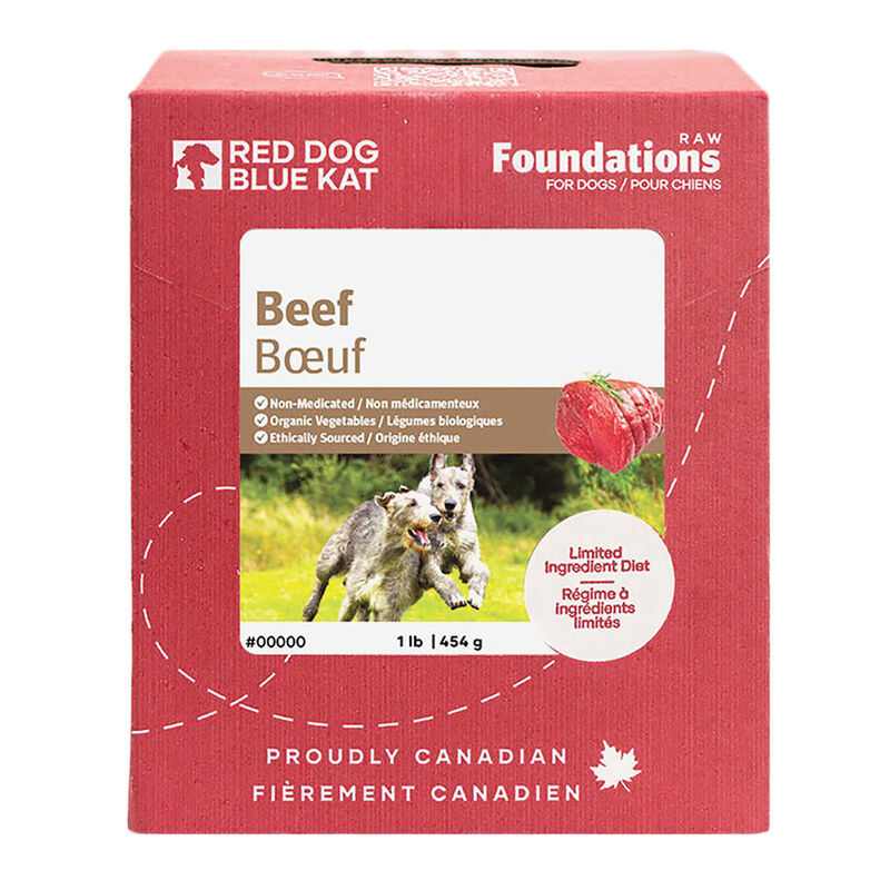 Red Dog Blue Kat, Foundations Beef 4x0.25lb - Frozen Dog Food image number null